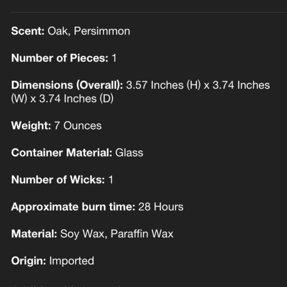 Hearth & Hand with Magnolia Soy 28hr Burning Candle Scent Black Oak & Perssimon - Picture 4 of 6